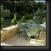 Stone patio, house rental in Luberon, Provence